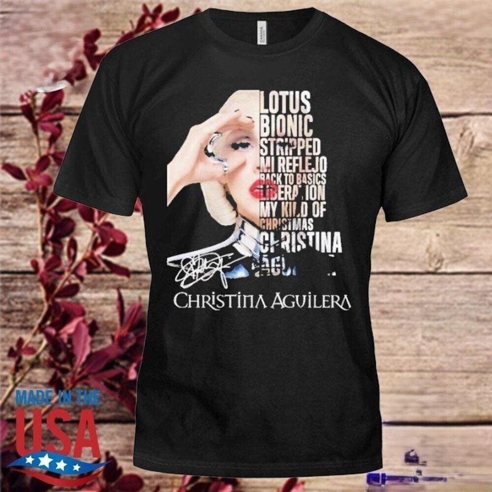 Christina Aguilera Bionic Lotus Album Retro Graphic T-Shirt